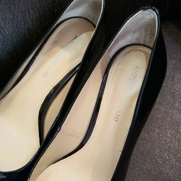 Antonio Melani Women's Black Patent leather Heels. Fallon Pumps Size 9M.Euc - Picture 2 of 8